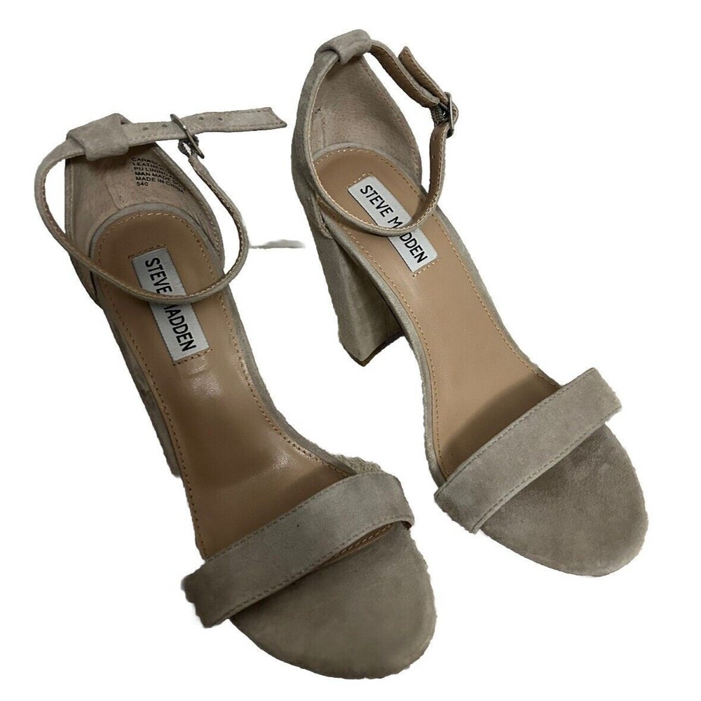 STEVE MADDEN Women's Size 8M Grey CARRSON Suede Sandals